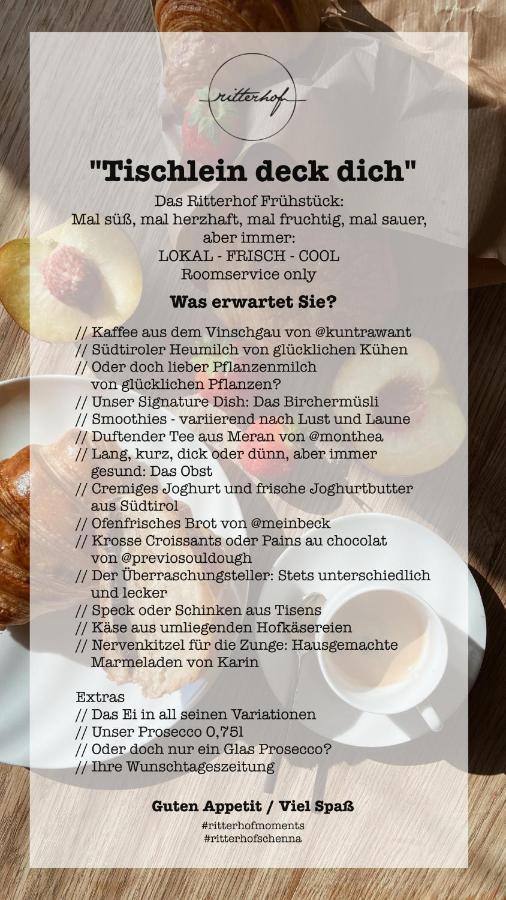 Apartmenthotel Ritterhof Suites & Breakfast Schenna Exterior photo